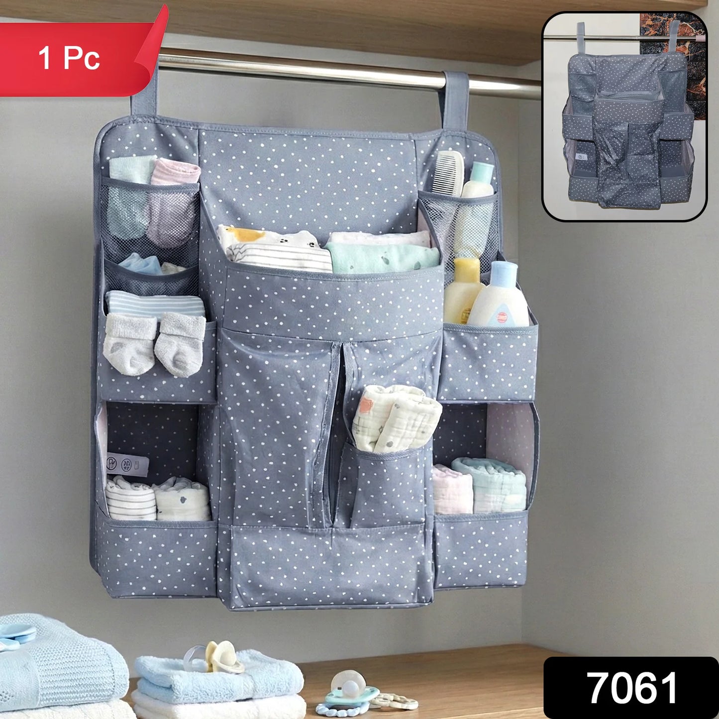 Multi-Pocket Hanging Baby Care Organizer