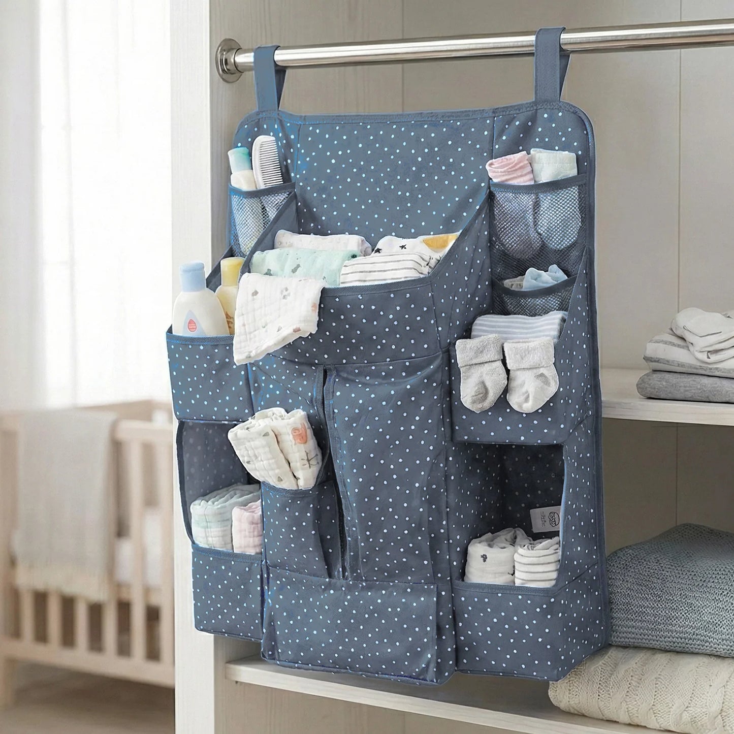 Multi-Pocket Hanging Baby Care Organizer